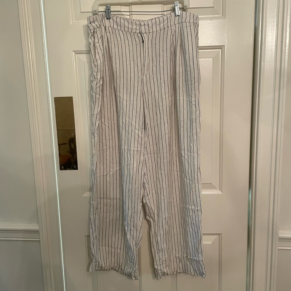 a new day White and Black Chinos